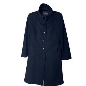 Ann Taylor Button Up Black Pea Coat Size 8P